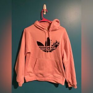 Adidas Coral Hoodie with Black Graphic
